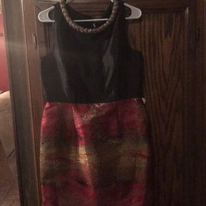 New black and gold cocktail dress